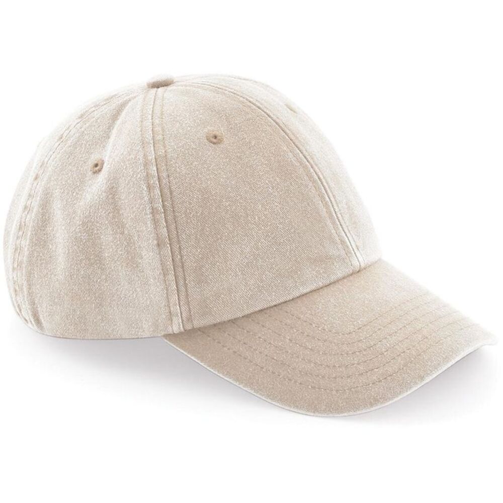 Beechfield® Unisex Low Profile Vintage Denim-Look Cap / Vintage Stone